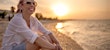 woman wearing sunglasses at the beach and sunscreen following dermatologist advice